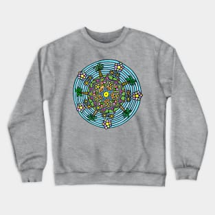 Tropical Flower Mandala Crewneck Sweatshirt